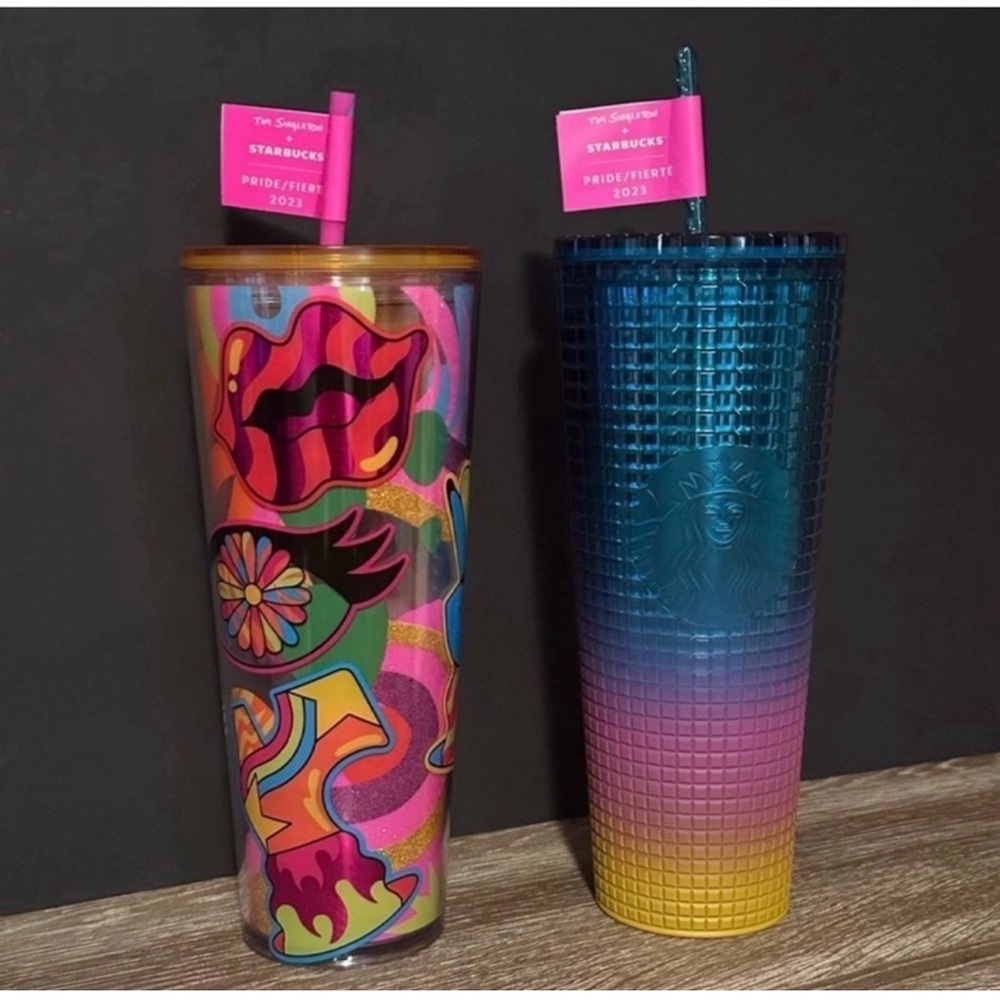 Starbucks 2023 Tim Singleton Pride Tumblers